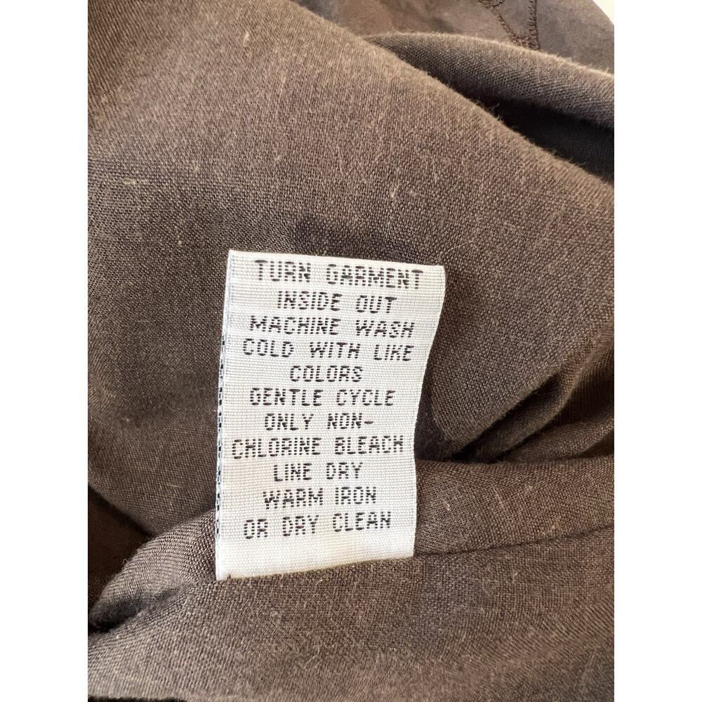 VTG Talbots Dress Embroidered Brown SZ 14 Classic Beach Cruise Summer - Picture 9 of 10